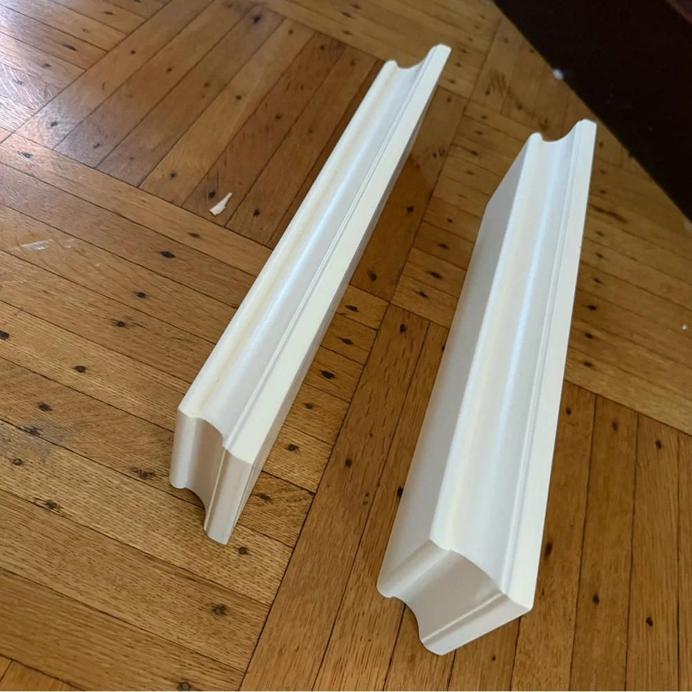 White shelves